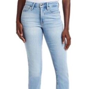 Good American High Waisted Cigarette Jeans